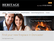 Tablet Screenshot of heritagefireplaces.co.uk